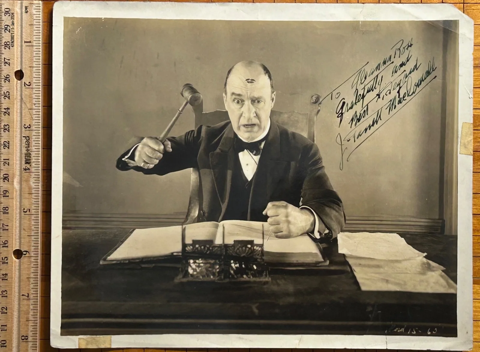 J FARRELL MACDONALD—SIGNED PHOTO—Director/Actor—Oz Roach Capra 8 Sturges 25 Ford, image 2