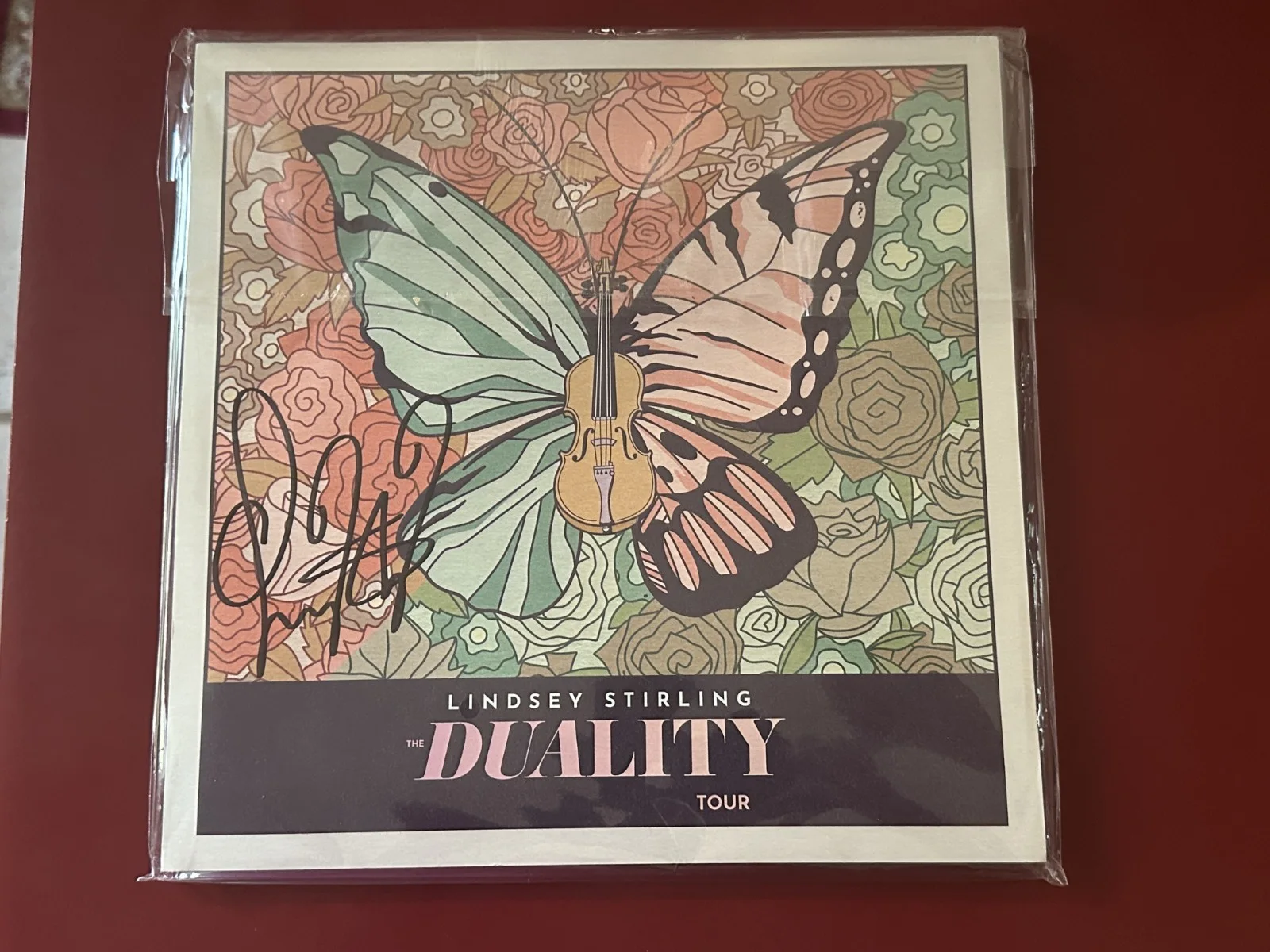 Lindsey Stirling Signed Plaque NEW The Duality Tour 10" X 10" Sealed Butterfly, image 5