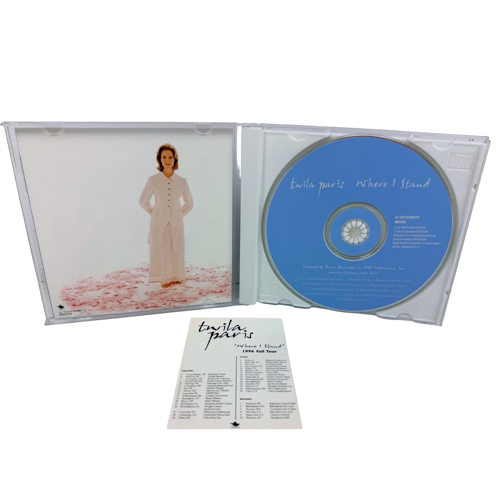 Twila Paris Signed Where I Stand CD Autographed 1996 Signed Christian, image 2