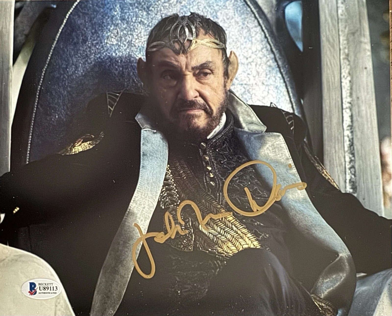 John Rhys-Davies — John Rhys-Davies Signed 8x10 Photo COA Lord Of The Rings