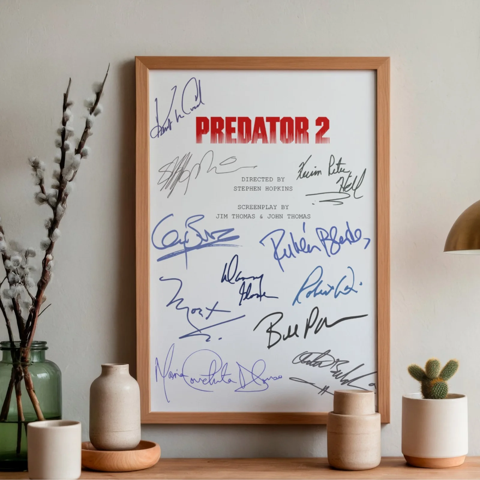 Predator 2 Inspired Poster A4 Pre-Printed Signature Script Style Horror Wall Art, image 2
