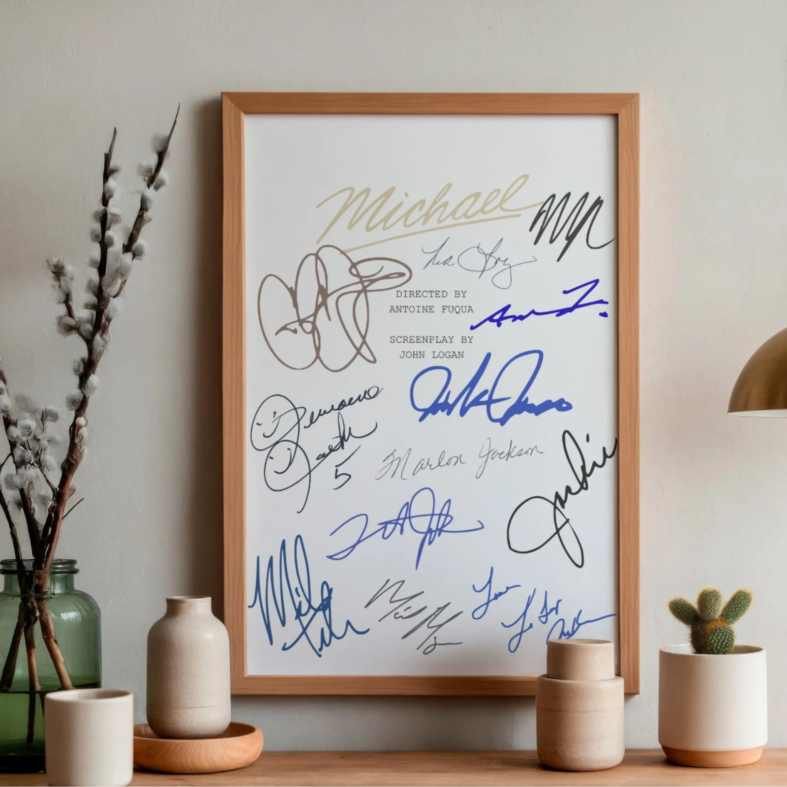 Michael Inspired Poster A4 Pre-Printed Signature Script Style Music Wall Art, image 2