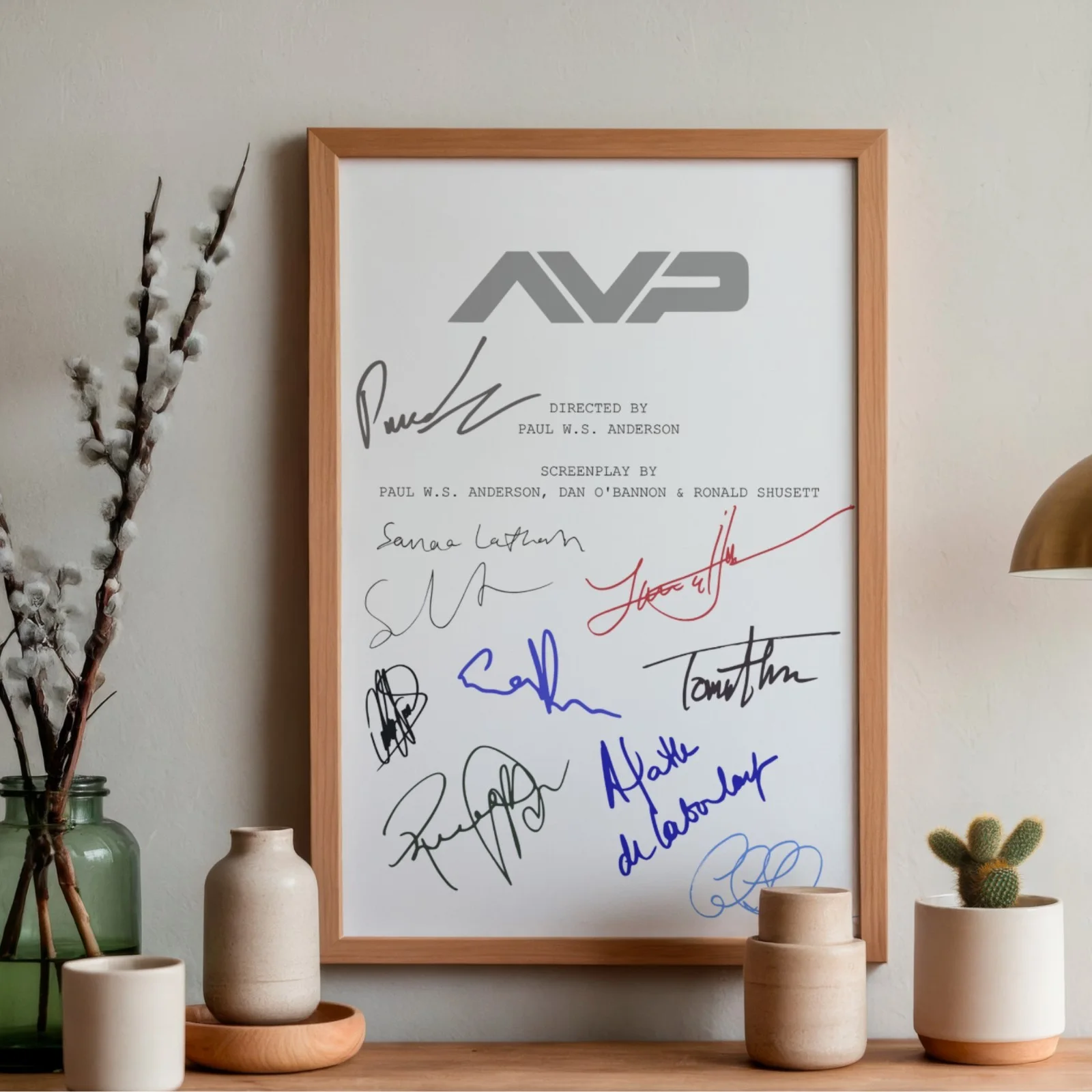 Alien Vs Predator Inspired Poster A4 Pre-Printed Signature Script Style Wall Art, image 2