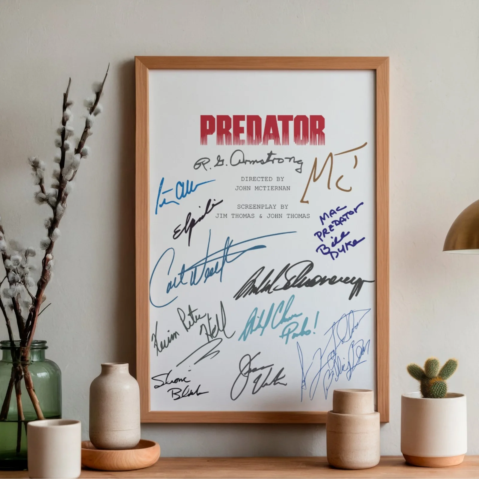 Predator Inspired Poster A4 Pre-Printed Signature Script Style Horror Wall Art, image 2