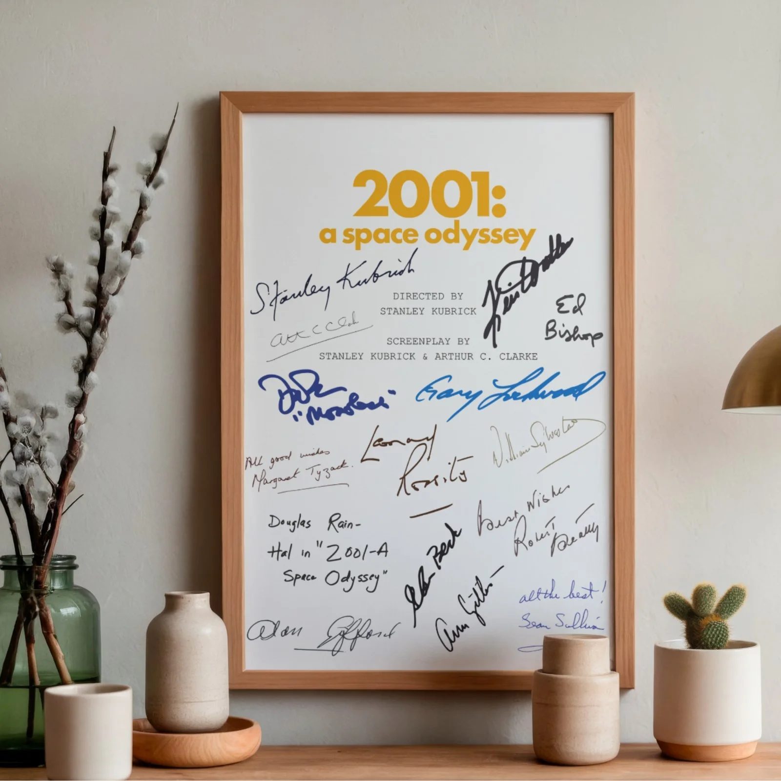 2001 A Space Odyssey Inspired Poster A4 Pre-Printed Signature Script Style Print, image 2