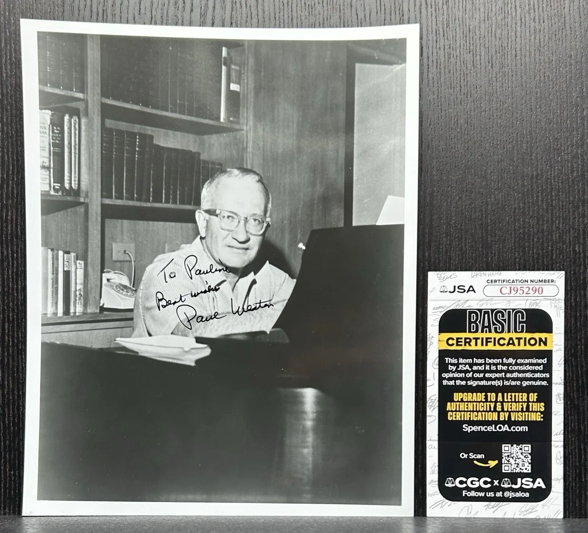 PAUL WESTON SIGNED PHOTO Original Autograph JSA COA Musician Pianist Composer, изображение 2