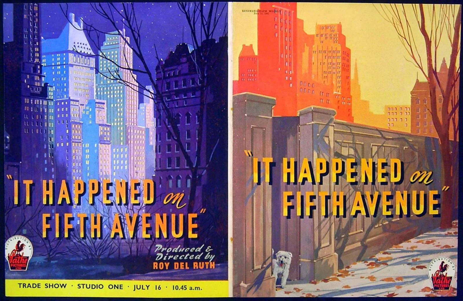 IT HAPPENED ON FIFTH AVENUE 1947 Don DeFore, Ann Harding TRADE ADVERT, изображение 2
