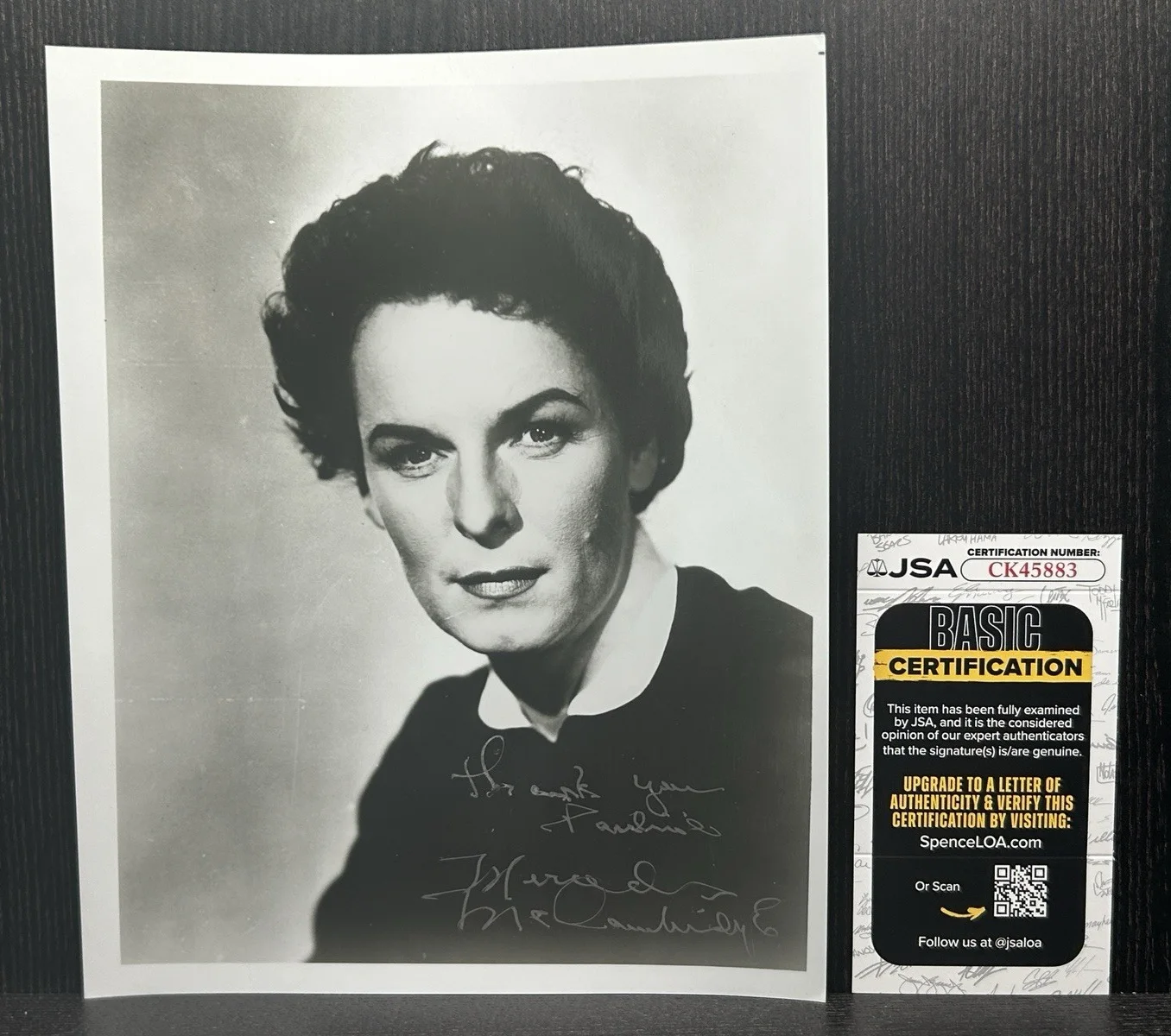 Mercedes McCambridge — MERCEDES McCAMBRIDGE SIGNED 8x10 PHOTO Original Autograph JSA COA Academy Award, image 2
