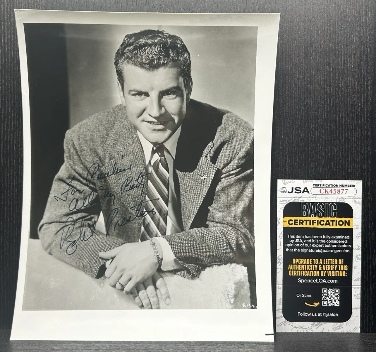 Robert Preston — ROBERT PRESTON HAND SIGNED 8x10 PHOTO Original Autograph JSA COA The Music Man, изображение 2