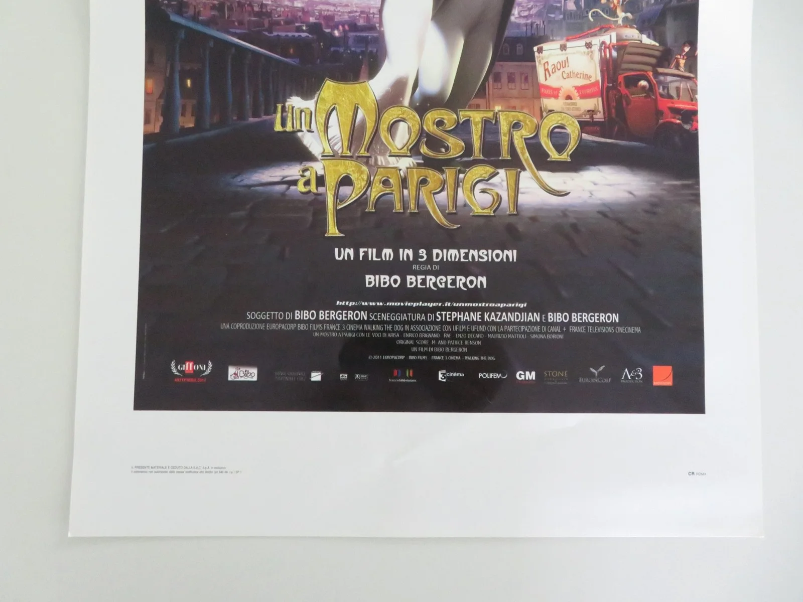 A Monster in Paris Italian Locandina Poster Matthieu Chedid Vanessa Paradis 2011, image 4