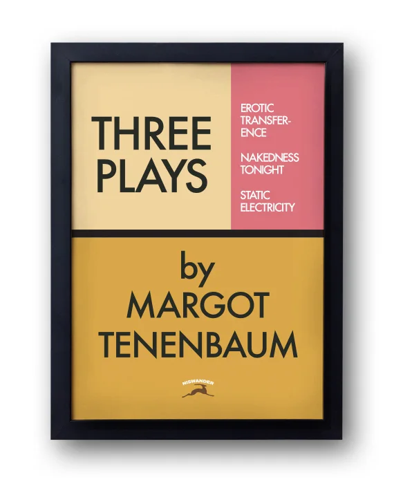 The Royal Tenenbaums Poster | Three Plays by Margot | Wes Anderson Art Print |, изображение 4