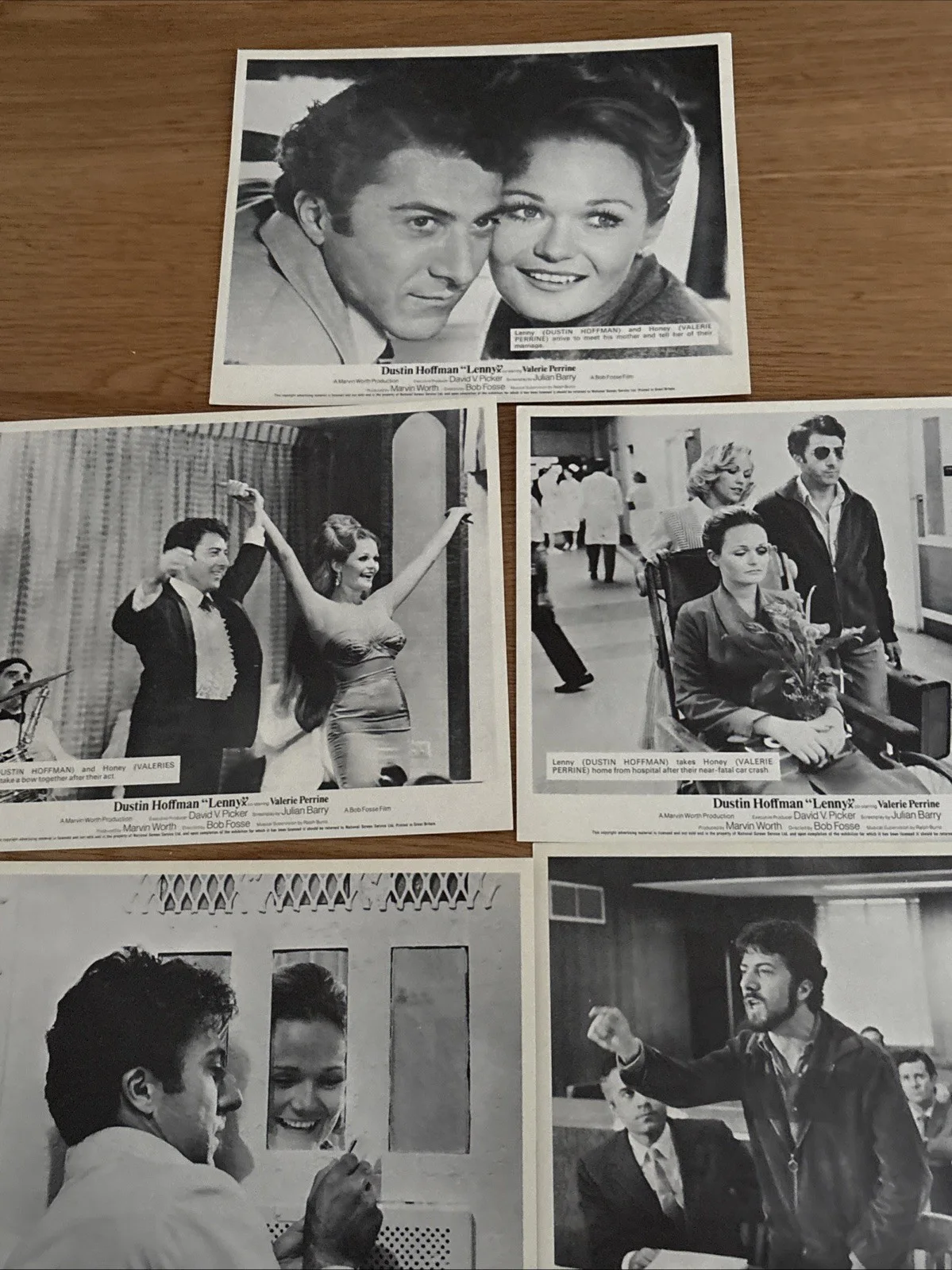 Lenny Lobby Cards Dustin Hoffman Movie memorabilia Set of 7 Valeries Perrine, изображение 3