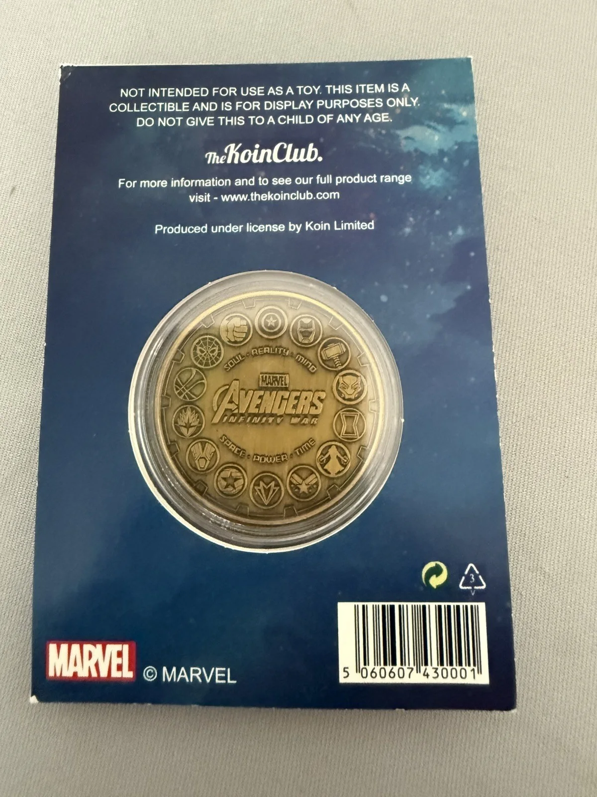 Avengers: Infinity War Iron Spider Gold Limited Edition Coin Marvel 585/1000, image 2