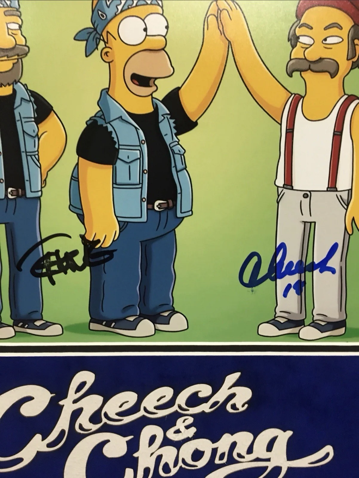 Cheech & Chong Signed Framed Photo 18x18 JSA COA Marin Chong Autograph, image 2