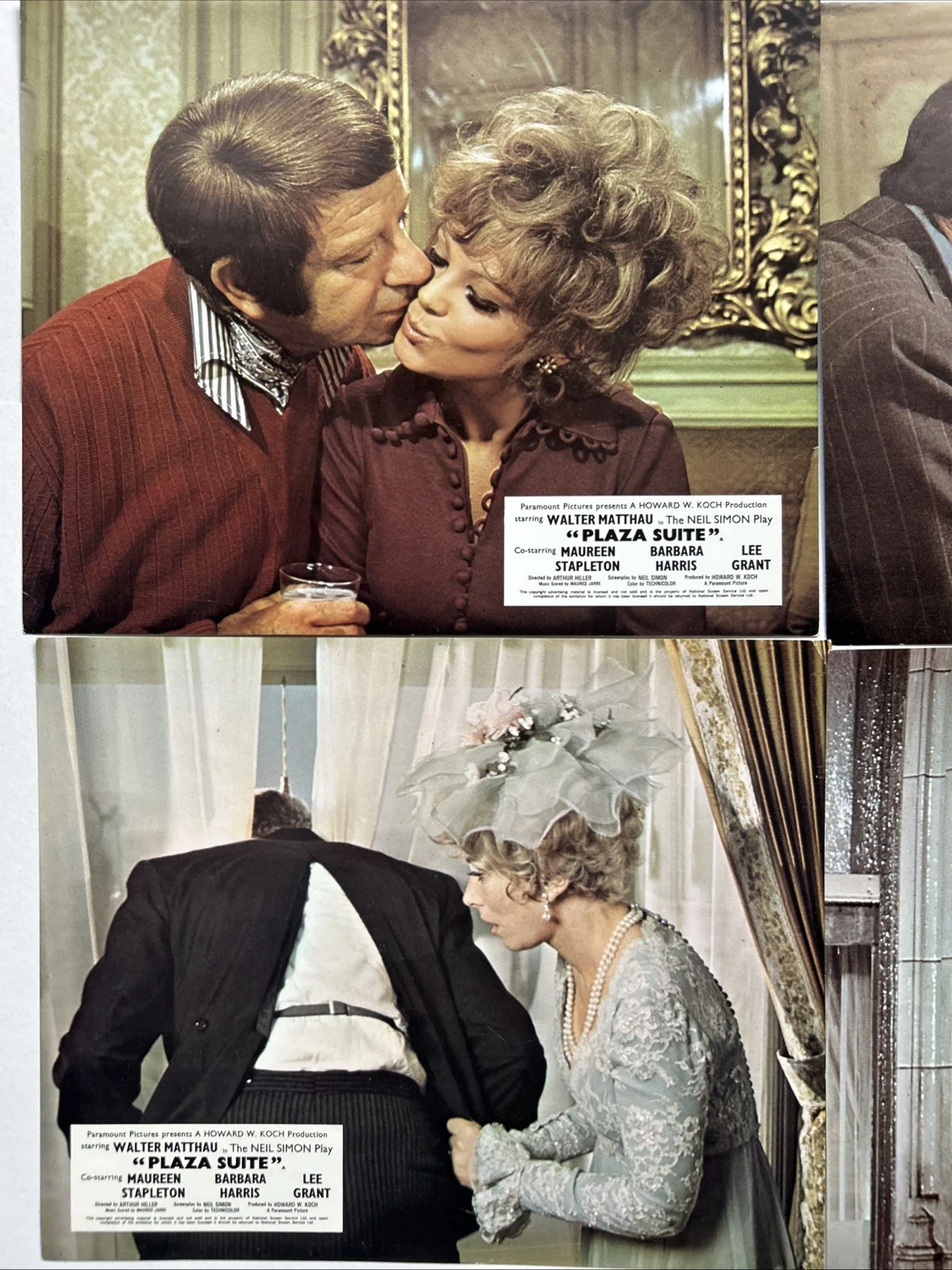 Lobby Card Set 10x8 - Plaza Suite 1971 - Walter Matthau, Lee Grant, изображение 2
