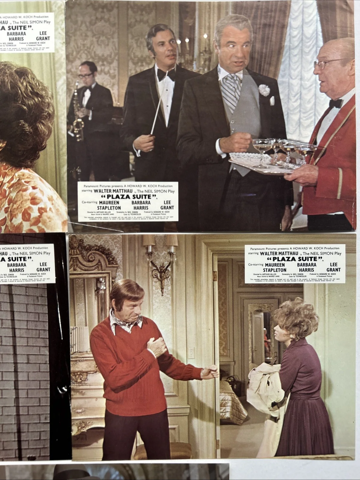 Lobby Card Set 10x8 - Plaza Suite 1971 - Walter Matthau, Lee Grant, изображение 4