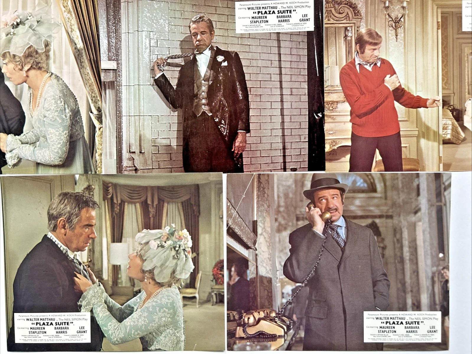 Lobby Card Set 10x8 - Plaza Suite 1971 - Walter Matthau, Lee Grant, изображение 5
