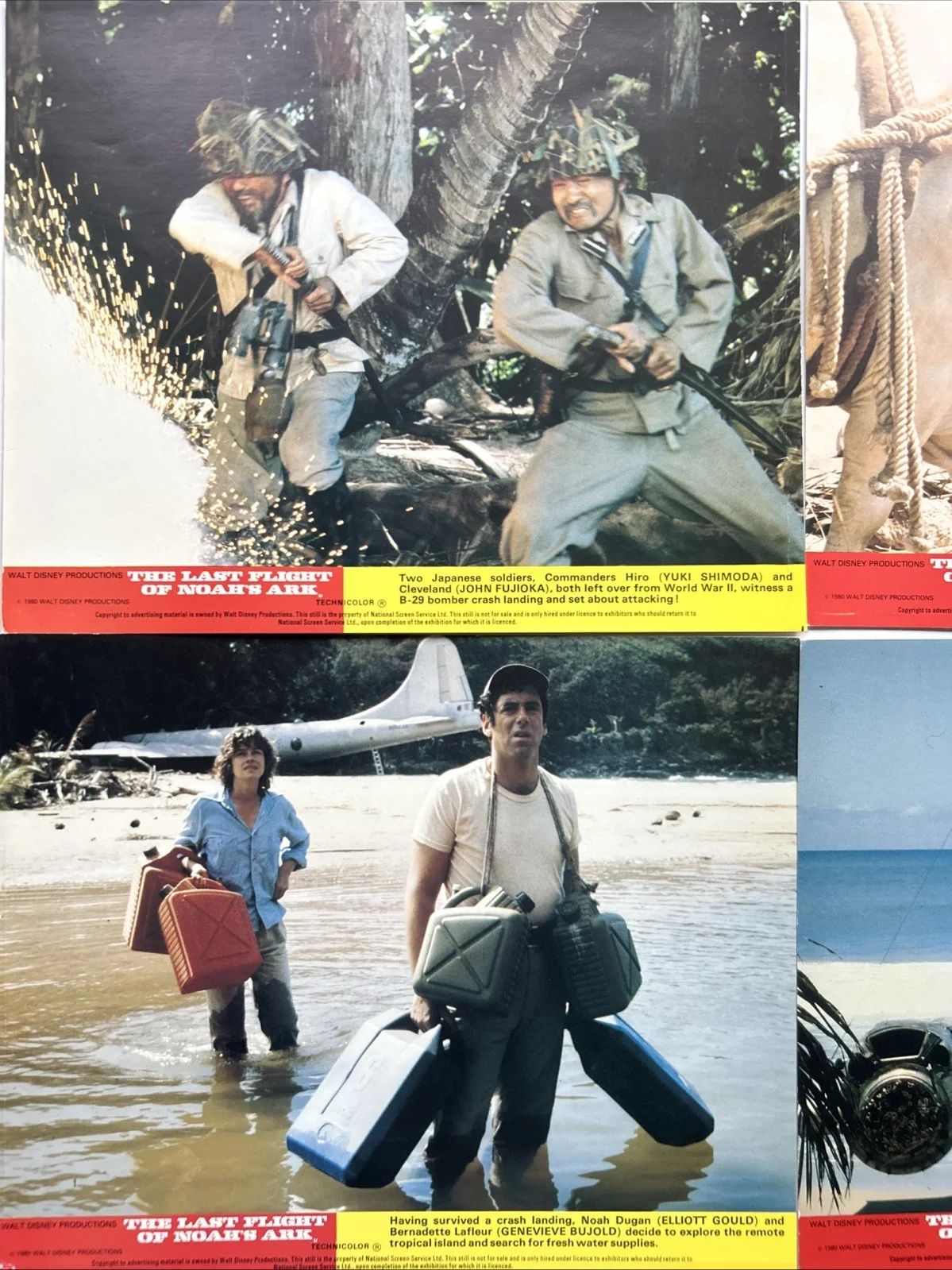 Lobby Card Set 10x8 - The Last Flight of Noah's Ark - 1980 Walt Disney Movie, изображение 2