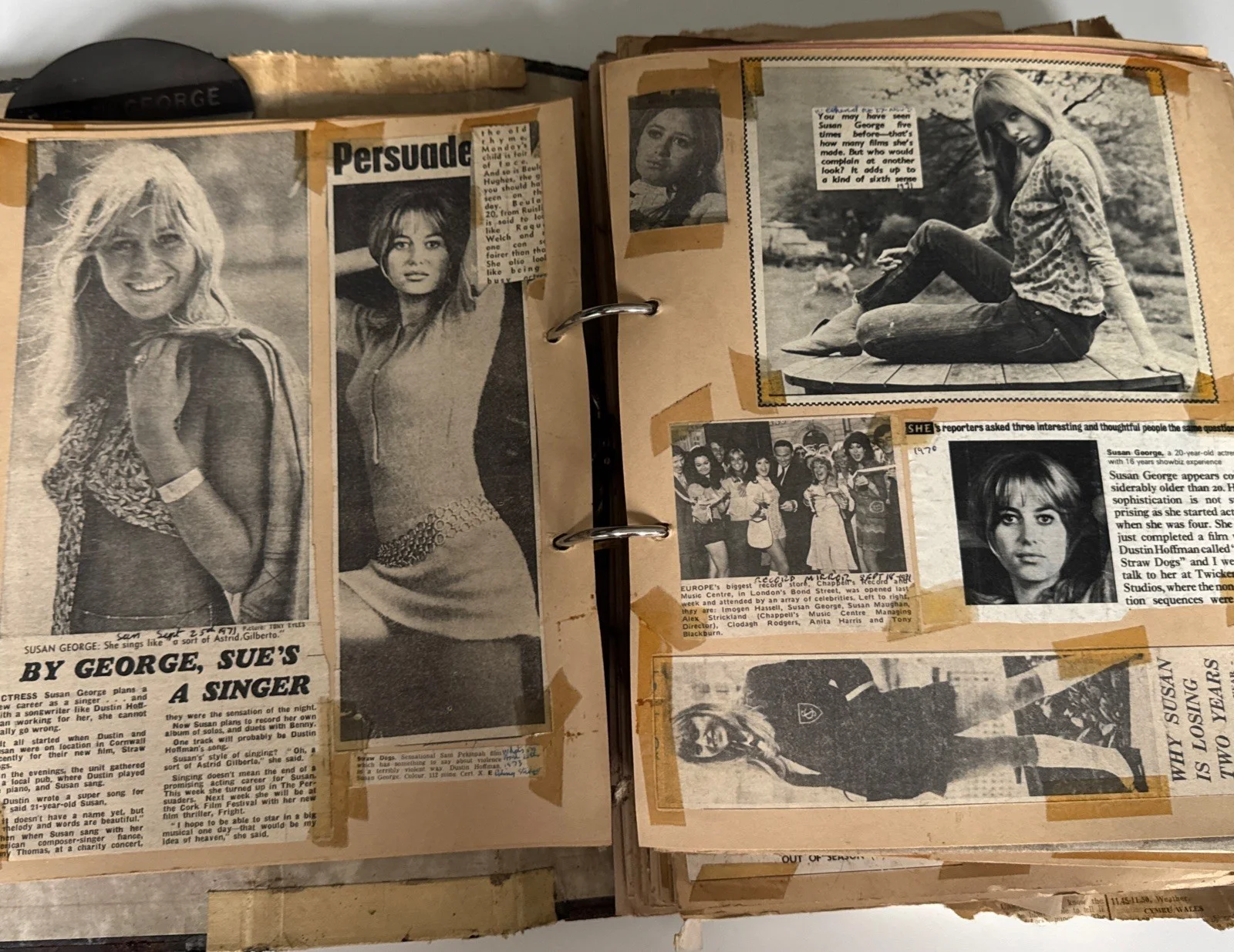 SUSAN GEORGE Huge collection studio photos, cuttings and other memorabilia, изображение 2