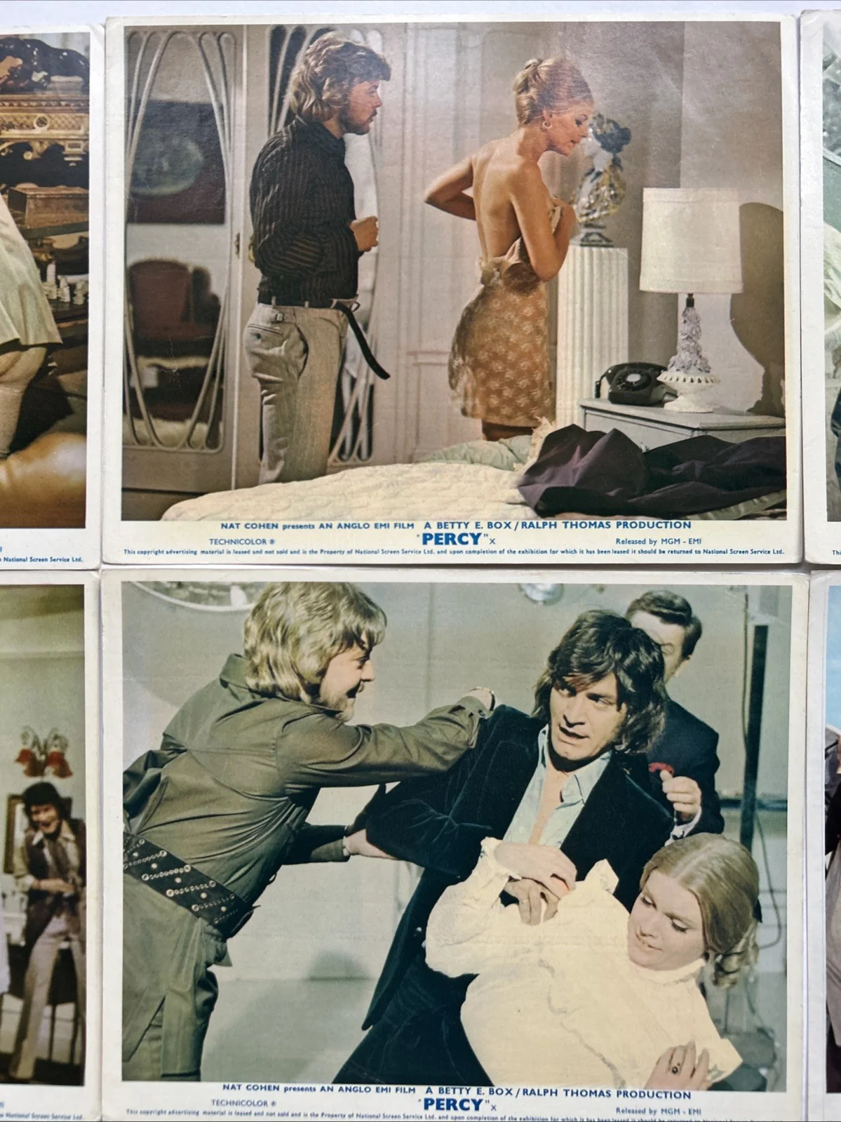 Lobby Card Set 10x8 - Percy 1971 - Hywel Bennett, Denholm Elliott, Elke Sommer, image 3