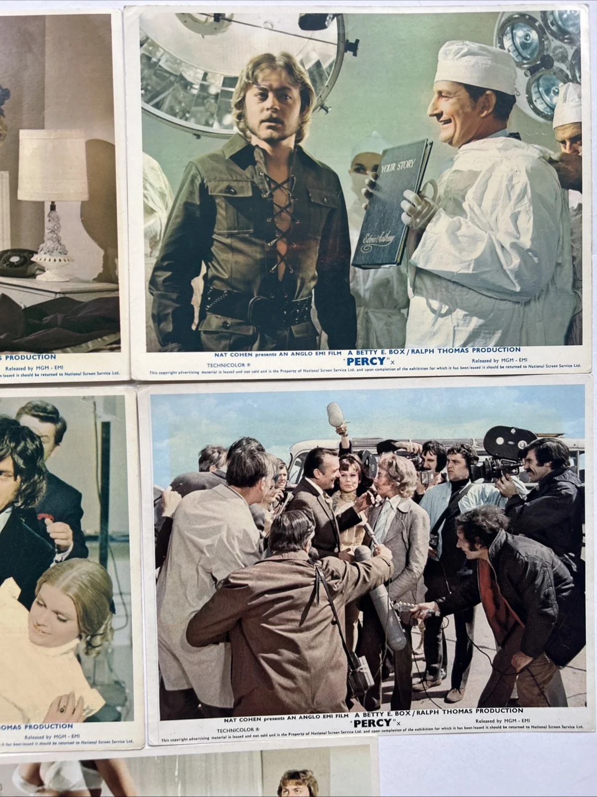 Lobby Card Set 10x8 - Percy 1971 - Hywel Bennett, Denholm Elliott, Elke Sommer, image 4