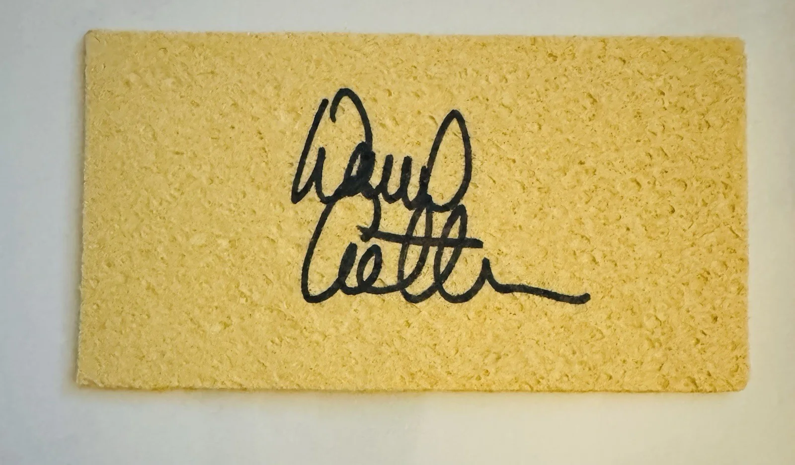 David Letterman — David Letterman Signed Late Show Magic Sponge Promo CBS Novelty Autograph, image 2