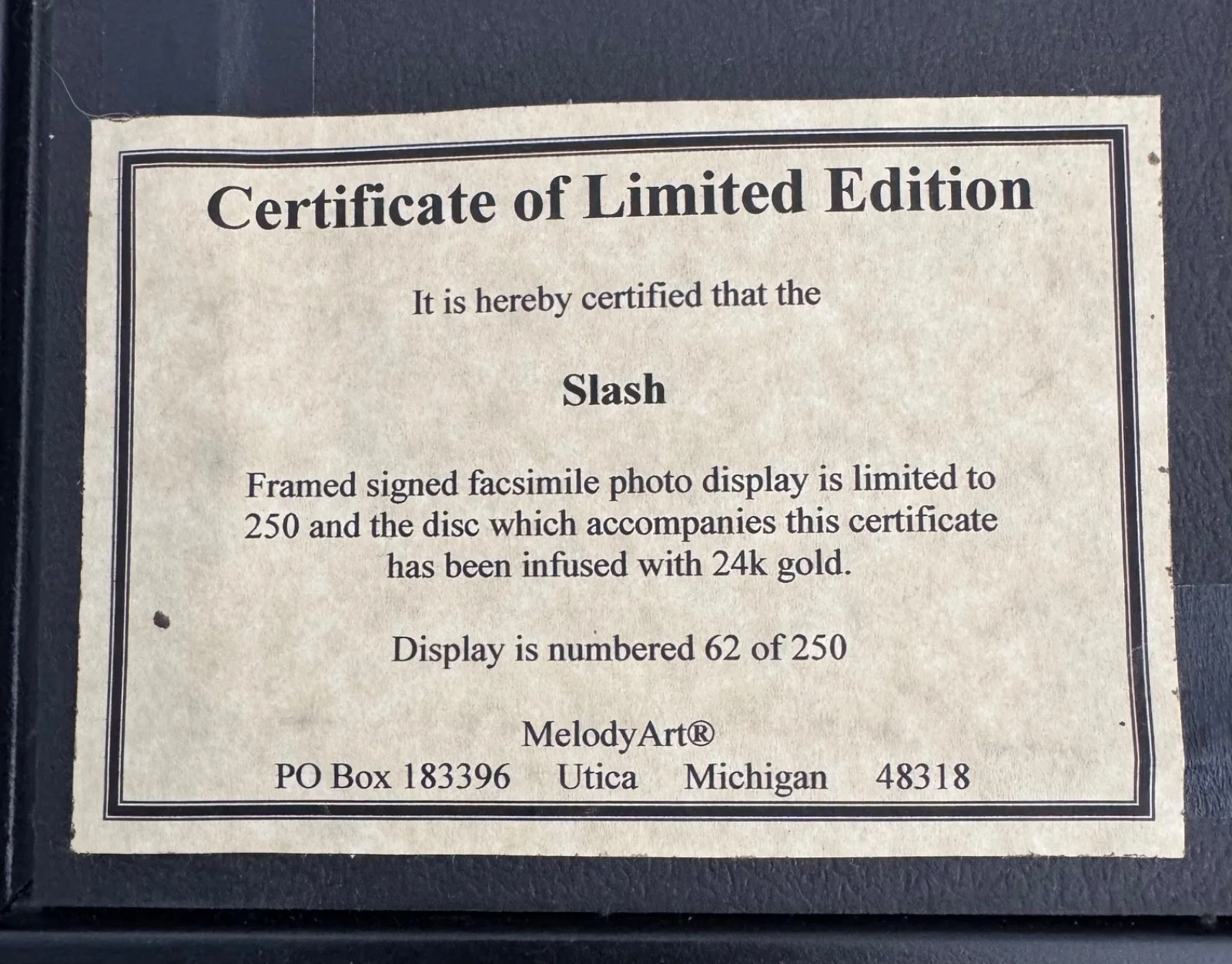 Limited Slash Guns N Roses Framed Signed Picture, 24K CD, with COA, изображение 3