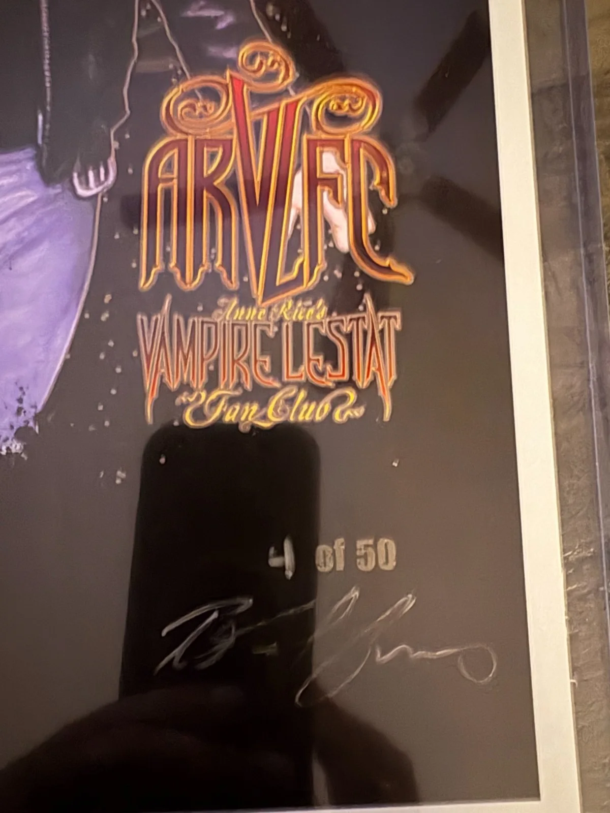 Roland Paris — Anne Rice's Vampire Lestat "ARVLFC" Print 11x17" Signed by Roland Paris #4/50, изображение 2