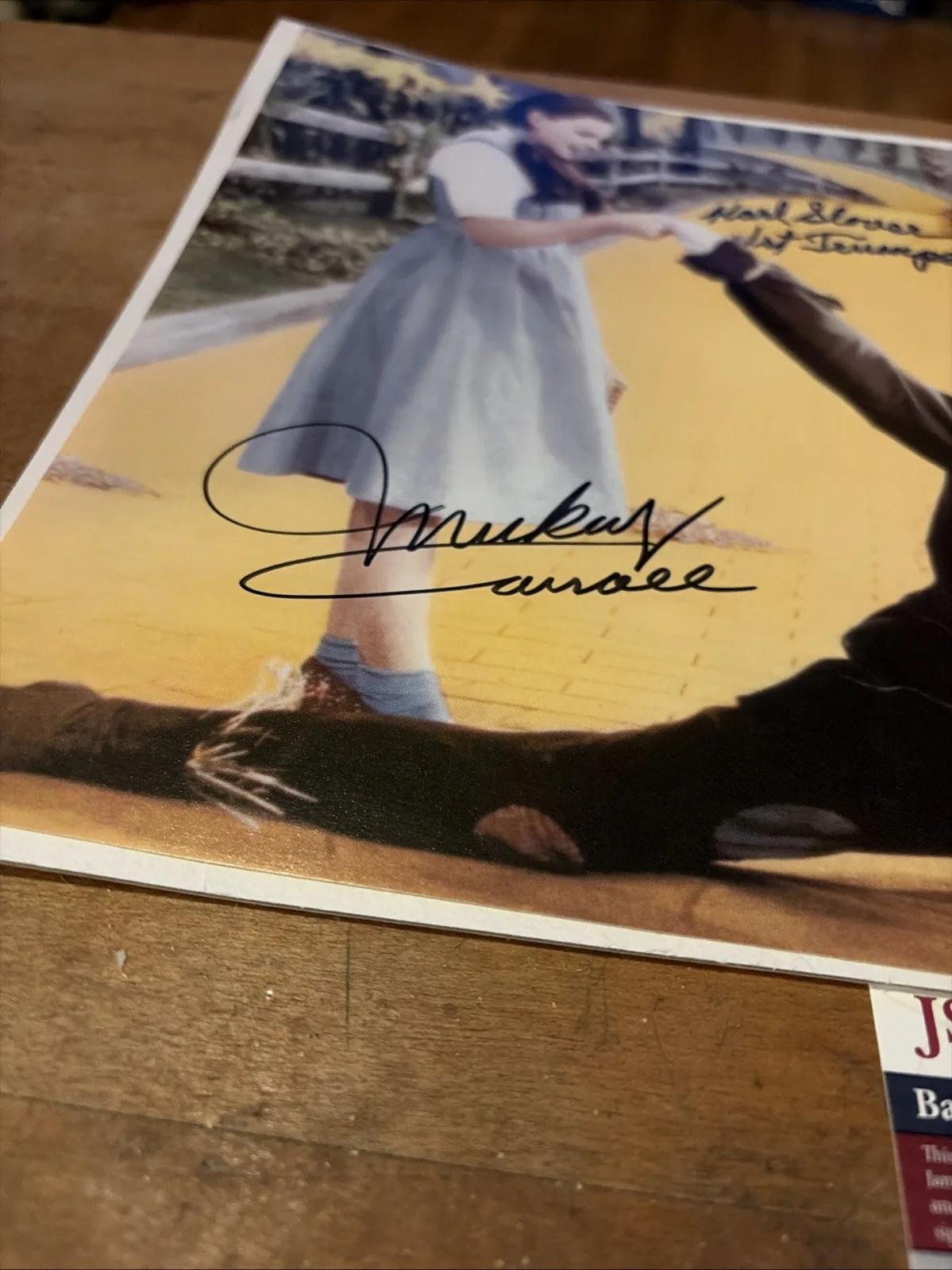 KARL SLOVER, MICKEY CARROLL — K.SLOVER (1st Trumpeter) M.CARROLL Signed The Wizard of Oz 11x14 Photo (JSA), изображение 2