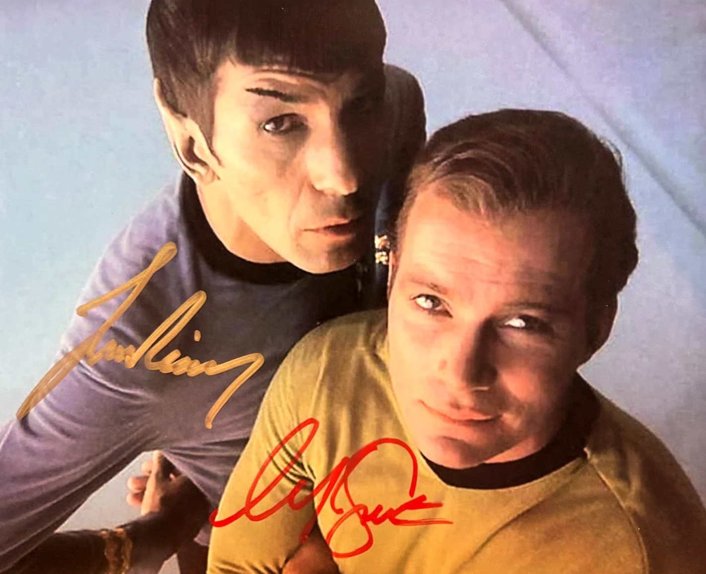 William Shatner, Leonard Nimoy — STAR TREK Signed 8x10" (KIRK + SPOCK: Nimoy, Shatner) Authentic Autographs w/COA, изображение 5