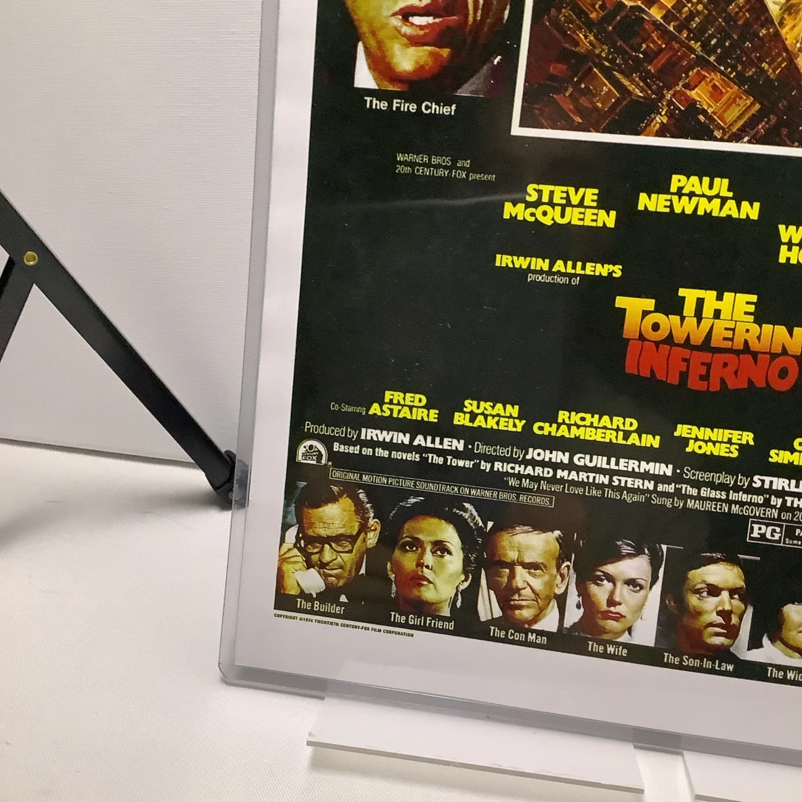 The Towering Inferno SIGNED Movie Poster 11x17 Comes With Toploader, изображение 2