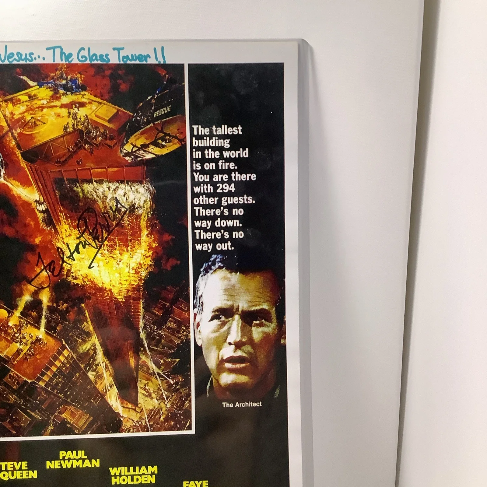 The Towering Inferno SIGNED Movie Poster 11x17 Comes With Toploader, изображение 4