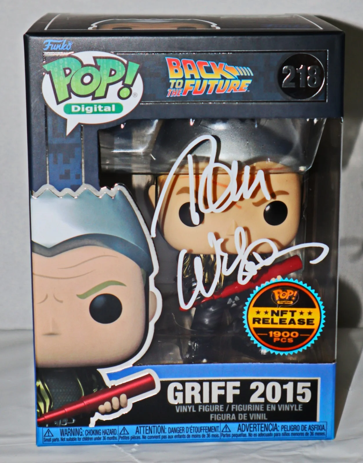 Tom Wilson — 🔥 Tom Wilson Signed Griff 2015 Back To Future 2 Digital Funko POP 219 JSA PSA, image 4
