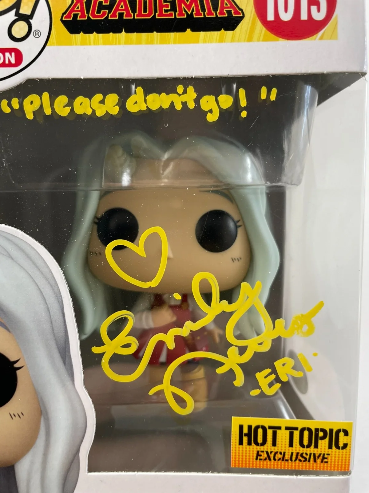 Emily Neves — Emily Neves Signed My Hero Academia Eri Hot Topic Funko POP! Vinyl #1013 JSA COA, изображение 2
