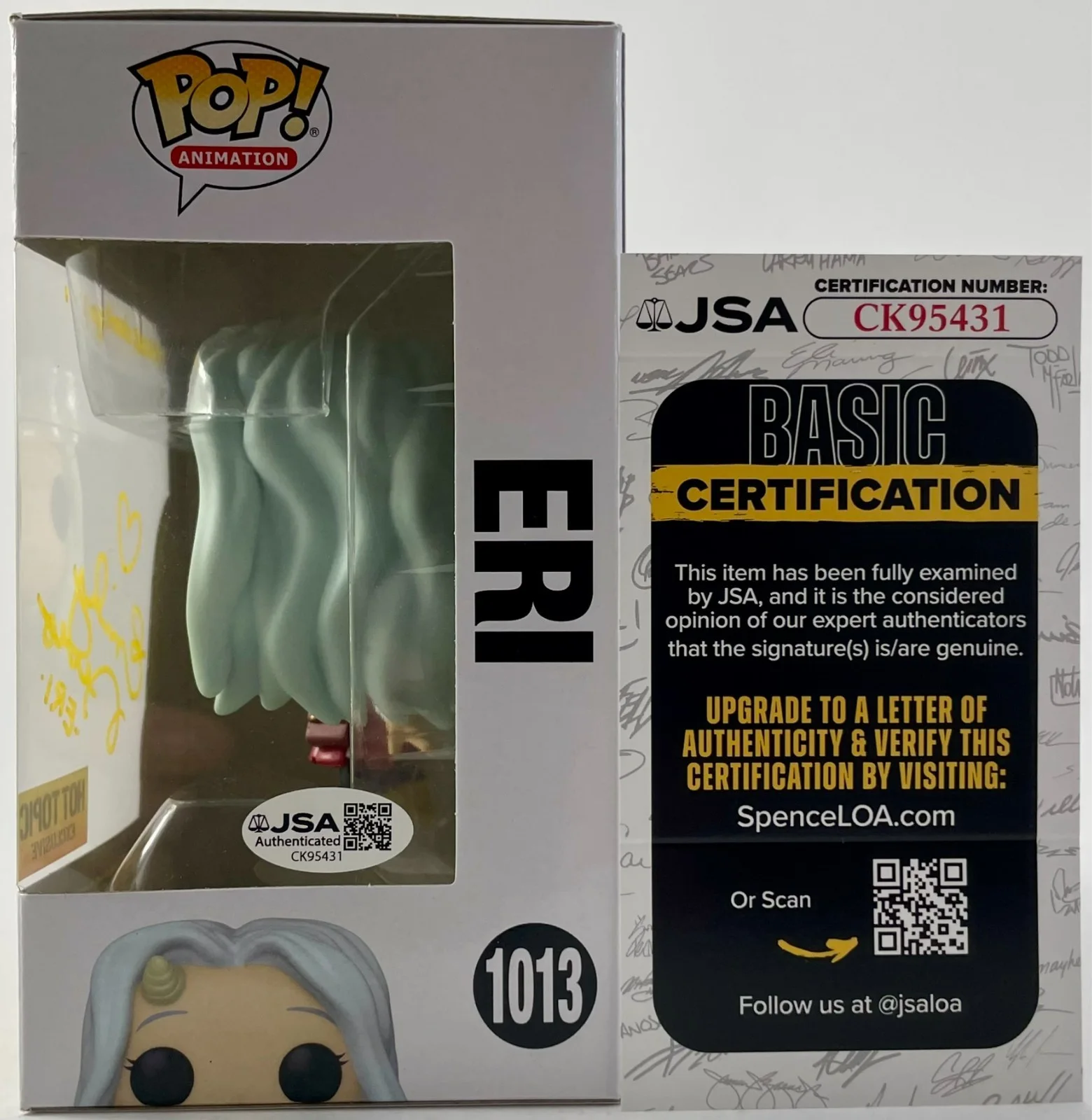 Emily Neves — Emily Neves Signed My Hero Academia Eri Hot Topic Funko POP! Vinyl #1013 JSA COA, изображение 3