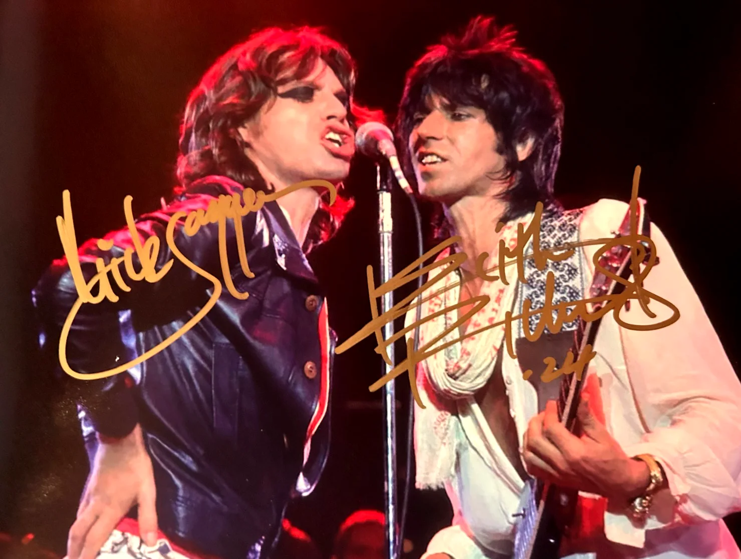ROLLING STONES Signed (Jagger, Richards) Original 8x10 Authentic Autograph w/COA, image 3