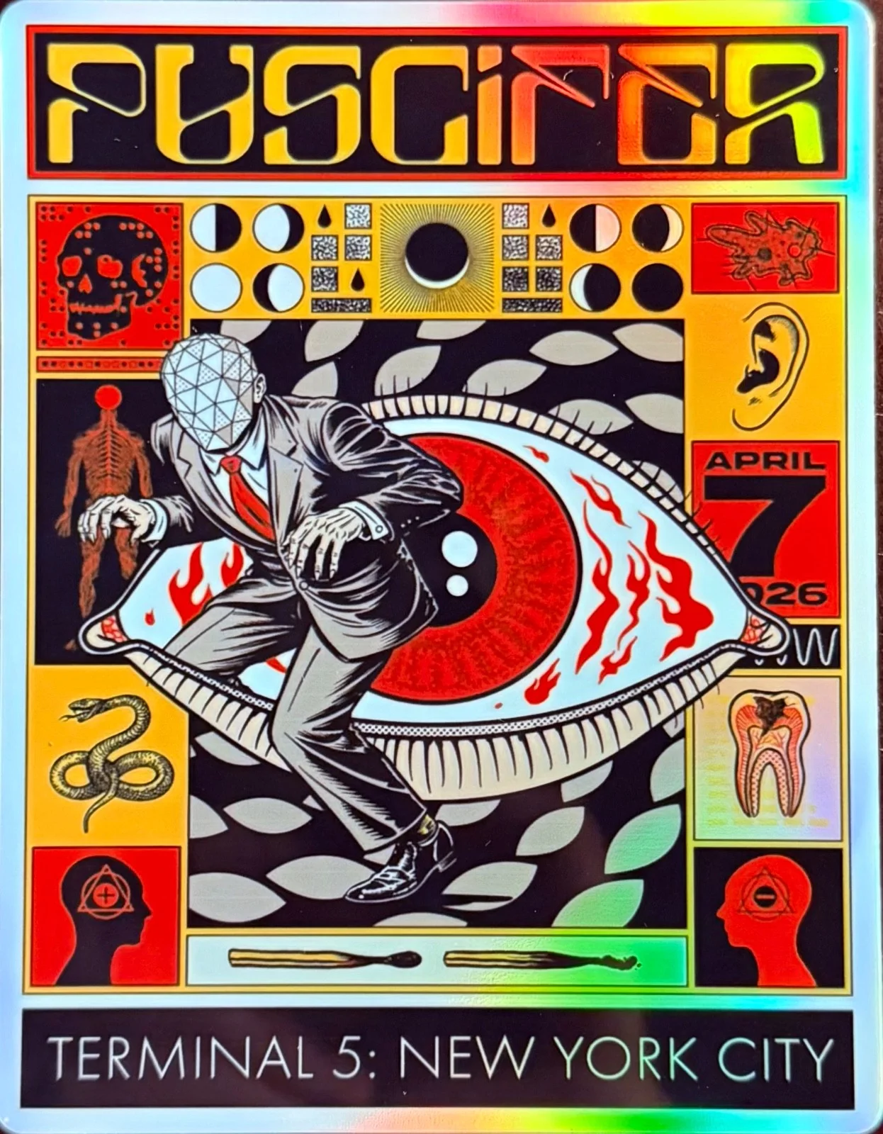 PUSCIFER NEW YORK CITY POSTER/STICKER APRIL 7TH 2026 NORMAL ISN’T, изображение 2
