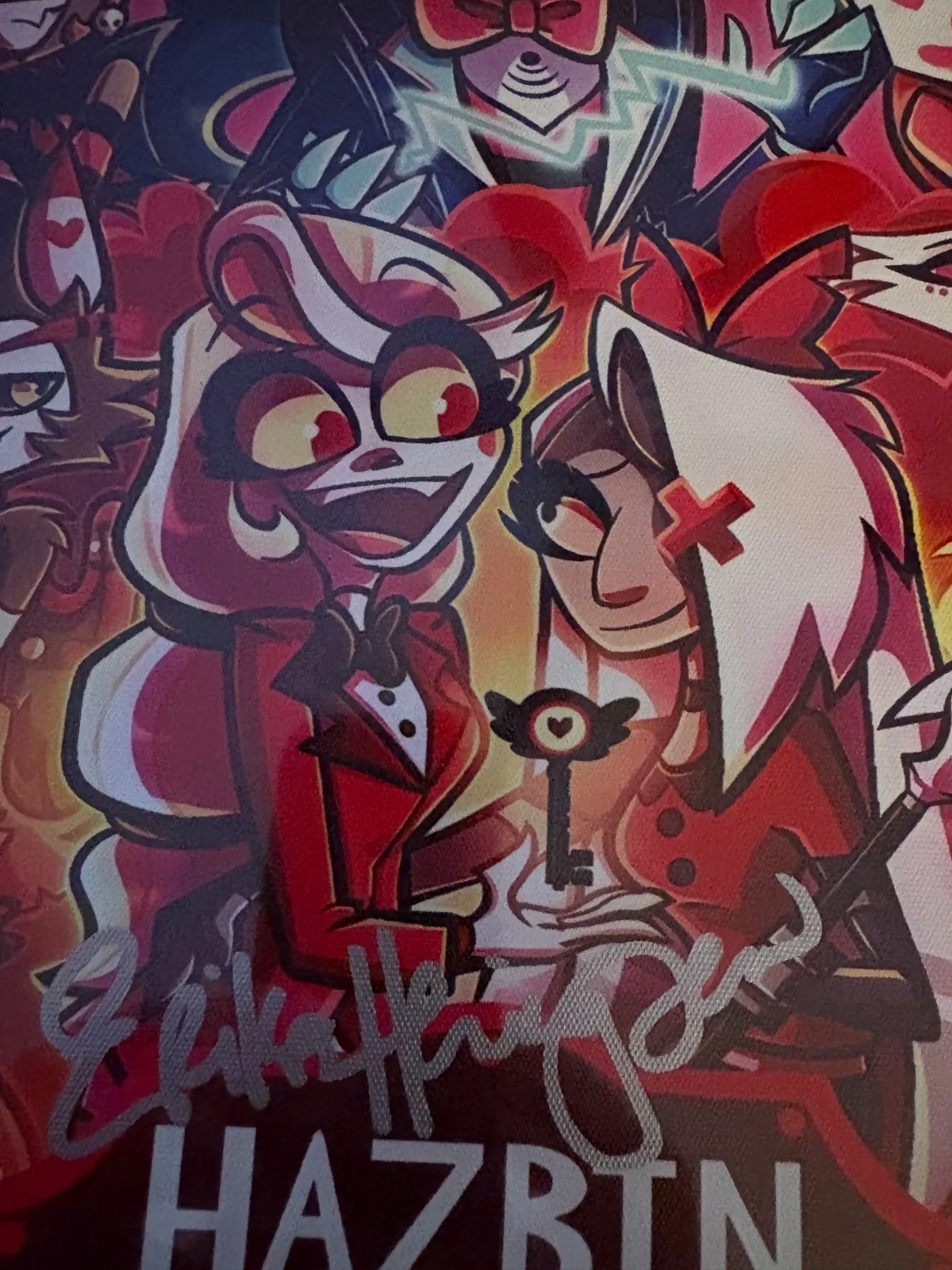 Erika Leigh Henningsen — Erika Henningsen Autographed 12x16" Hazbin Hotel Poster JSA Authenticated Hot!!!, изображение 2