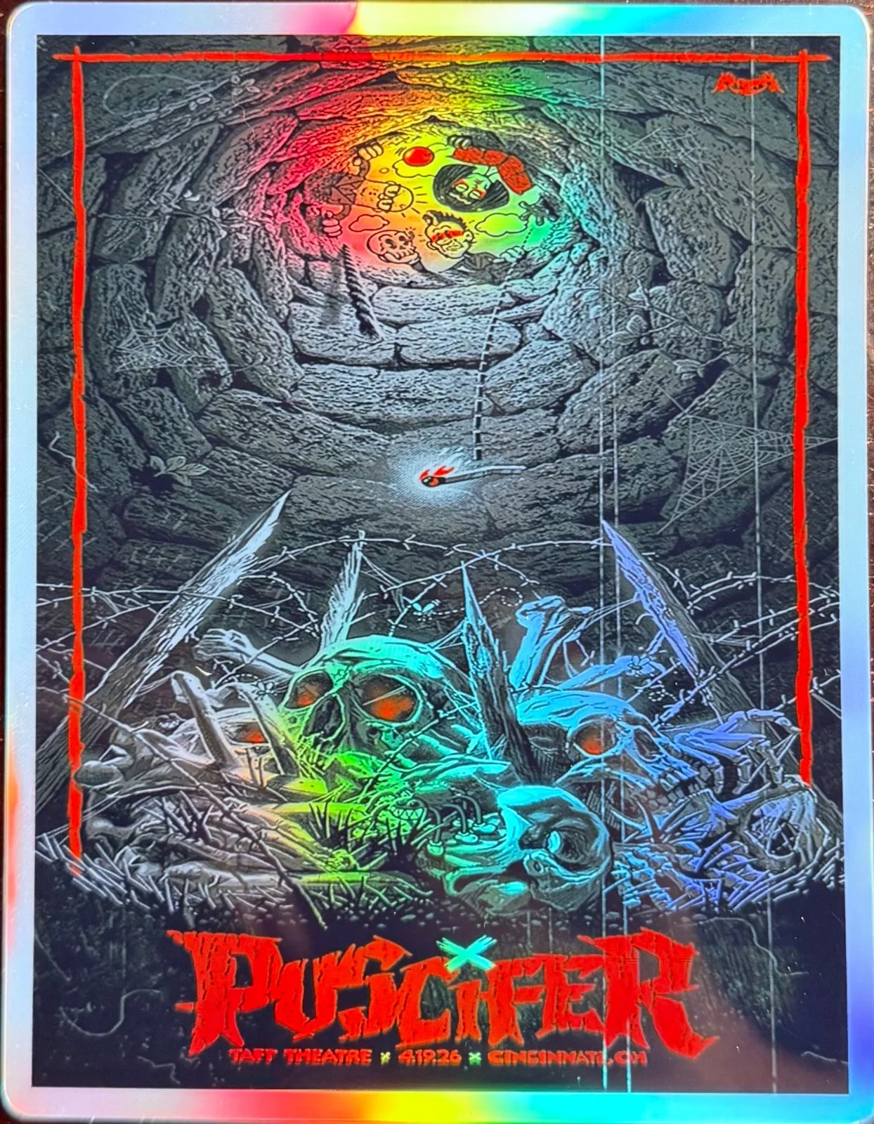 PUSCIFER CINCINNATI OHIO POSTER/STICKER APRIL 19TH 2026 NORMAL ISNT TOUR, изображение 2
