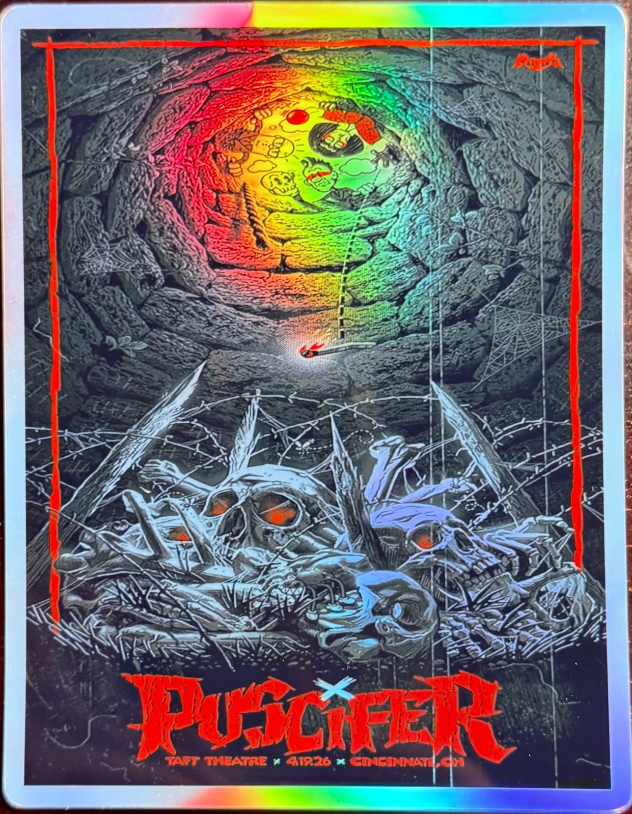 PUSCIFER CINCINNATI OHIO POSTER/STICKER APRIL 19TH 2026 NORMAL ISNT TOUR, изображение 3