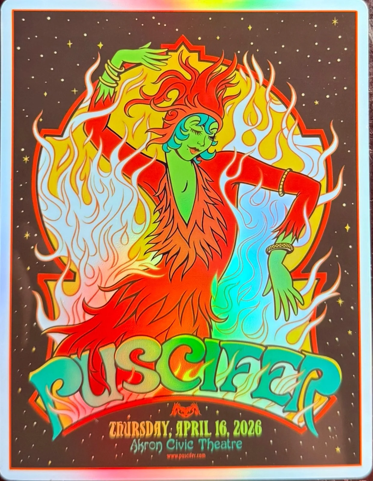 PUSCIFER AKRON OHIO POSTER/STICKER APRIL 16TH 2026 NORMAL ISNT TOUR, image 2