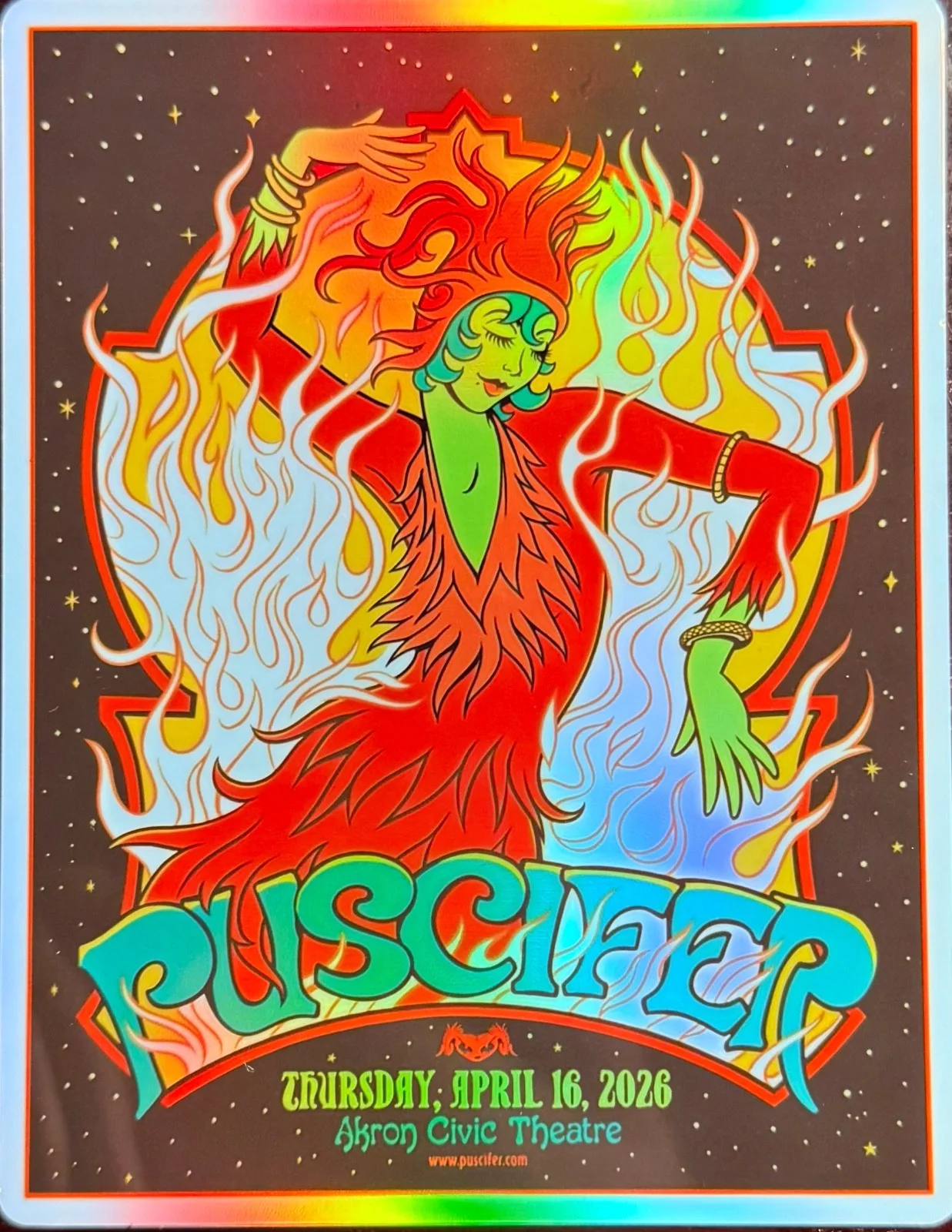PUSCIFER AKRON OHIO POSTER/STICKER APRIL 16TH 2026 NORMAL ISNT TOUR, image 3