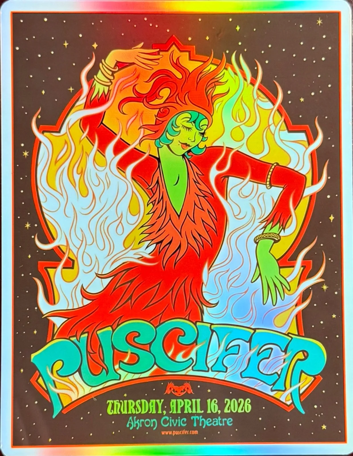 PUSCIFER AKRON OHIO POSTER/STICKER APRIL 16TH 2026 NORMAL ISNT TOUR, image 4