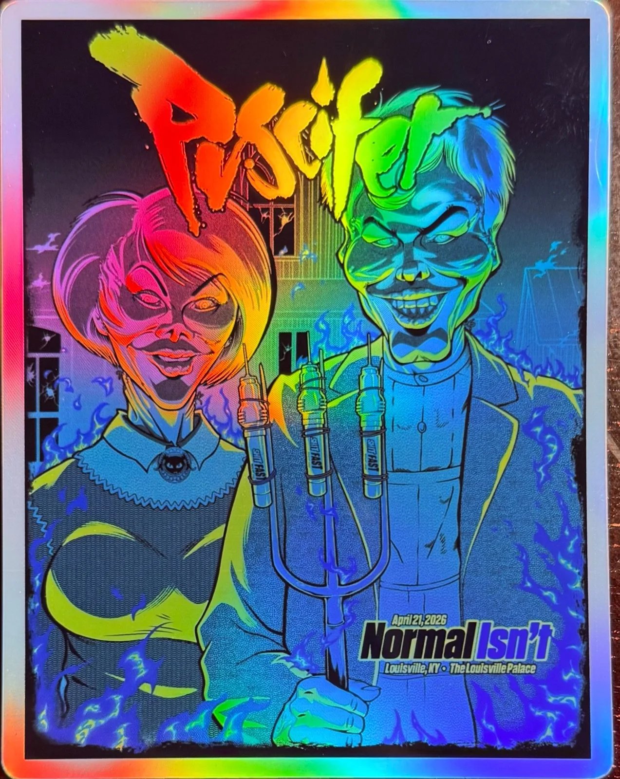 PUSCIFER LOUISVILLE KY POSTER/STICKER APRIL 21ST 2026 NORMAL ISNT TOUR, изображение 3