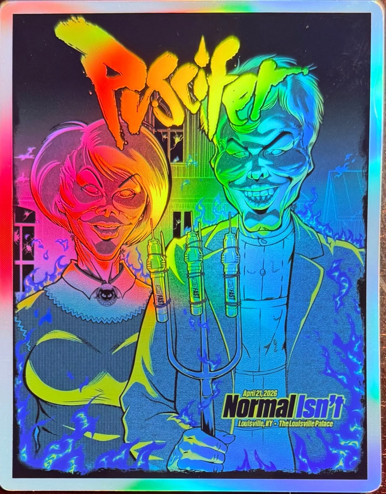 PUSCIFER LOUISVILLE KY POSTER/STICKER APRIL 21ST 2026 NORMAL ISNT TOUR, изображение 4