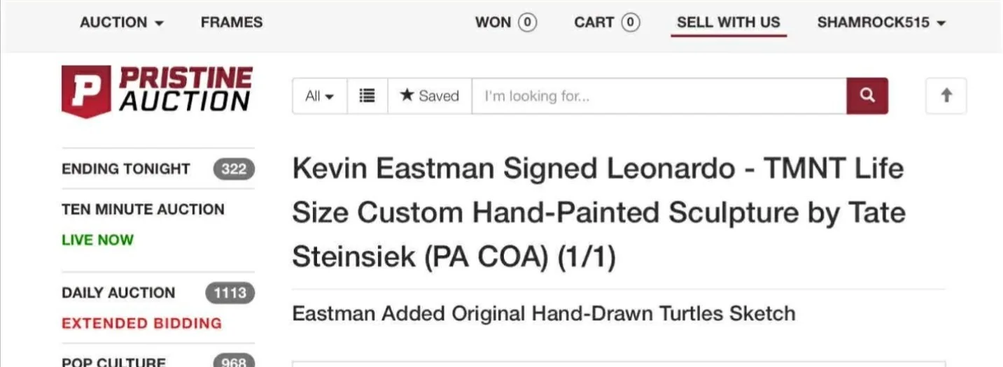 Kevin Eastman — Leonardo Head Sculpture Ninja Turtle TMNT -Kevin Eastman AUTO! 1 Of 1! 👀💥, image 3
