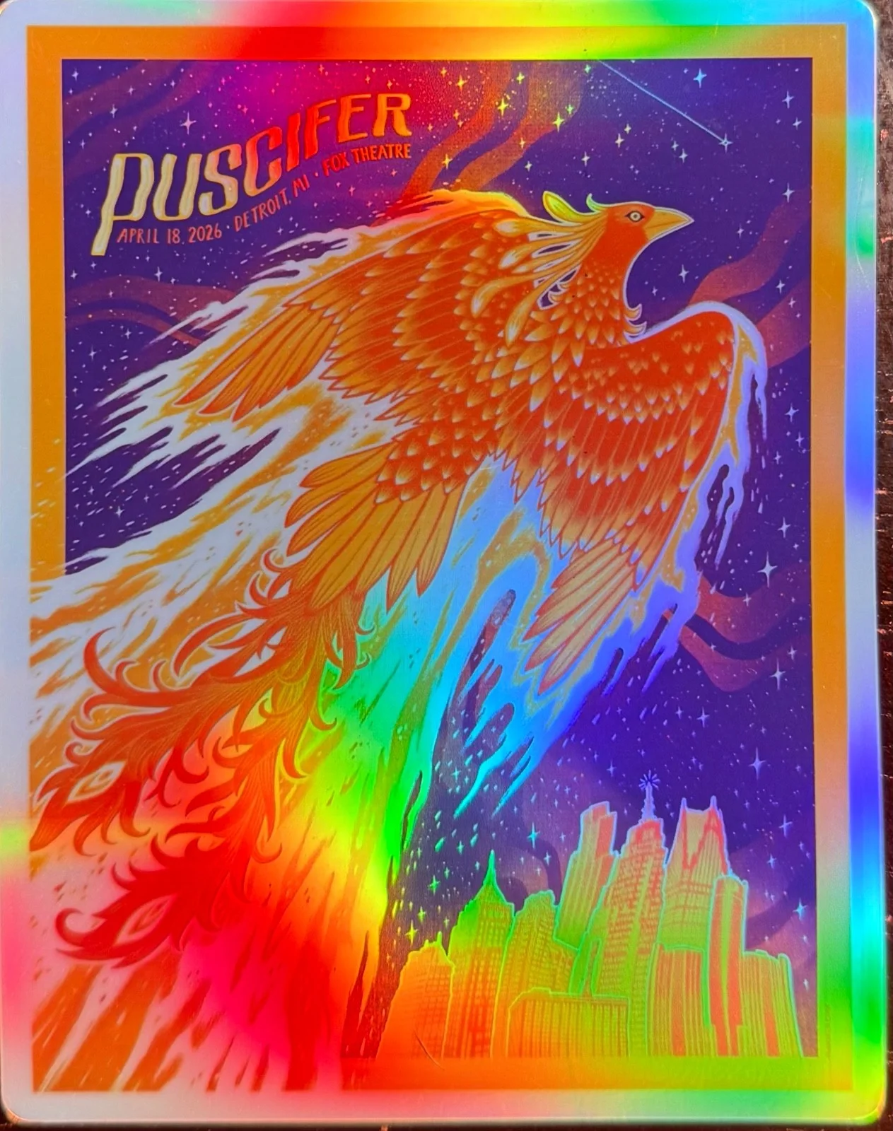 PUSCIFER DETROIT MICHIGAN POSTER/STICKER APRIL 18TH 2026 NORMAL ISNT TOUR, image 2
