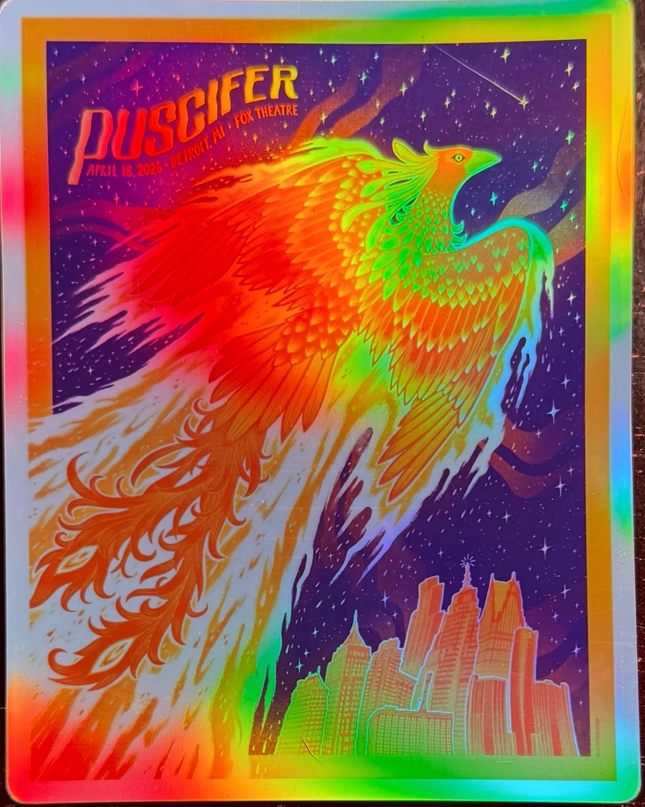 PUSCIFER DETROIT MICHIGAN POSTER/STICKER APRIL 18TH 2026 NORMAL ISNT TOUR, image 3
