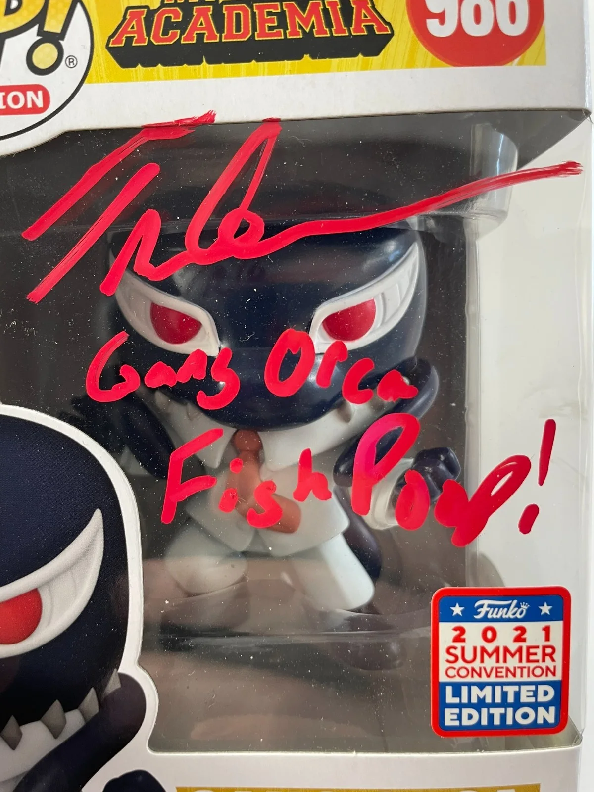 Tyler Walker — Tyler Walker Signed My Hero Academia Gang Orca 2021 SCLE Funko POP Vinyl JSA COA, изображение 2