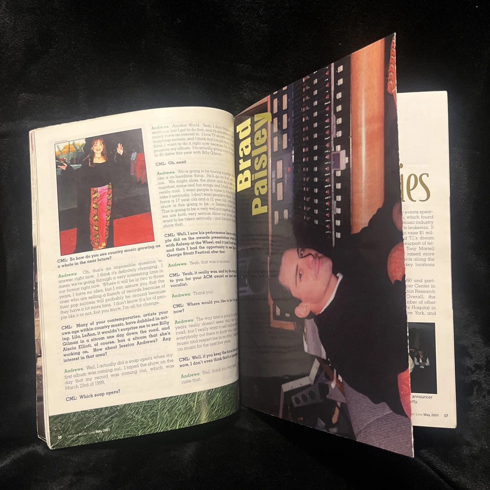 Exclusive Brad Paisley Interview Country Music Live Magazine May 2001 Awards, изображение 3